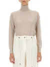 Tom Ford Turtleneck Long-sleeved Knit Jumper In Beige