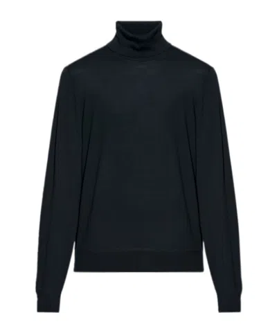 Tom Ford Roll-neck Knitted Sweater In Black