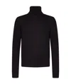 Tom Ford Wool-silk-cashmere Rollneck Sweater In Black