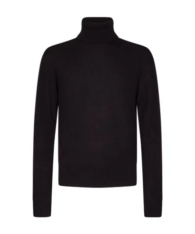 Tom Ford Wool-silk-cashmere Rollneck Sweater In Black
