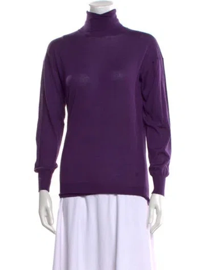 Pre-owned Tom Ford Turtleneck Sweater In Purple
