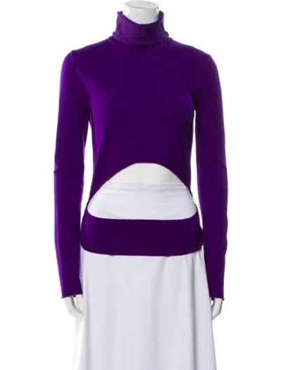 Pre-owned Tom Ford Turtleneck Sweater In Purple