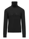 Tom Ford Turtleneck Double Face Silk Blend Sweater In Black