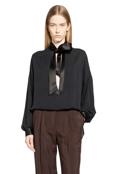 Tom Ford Tuxedo Detailed Tunic Shirt In Black