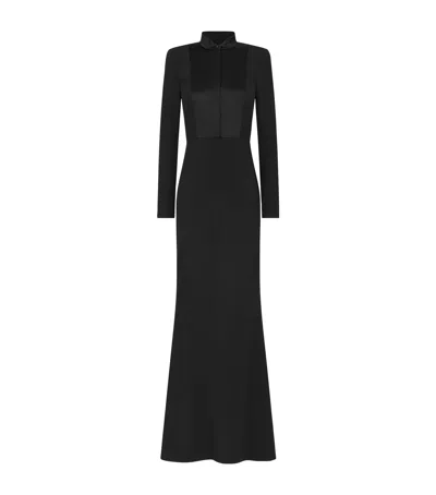 Tom Ford Tuxedo Maxi Dress In Black
