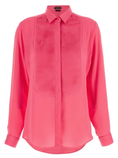 Tom Ford Tuxedo Shirt And Blouse Fuchsia In Pink
