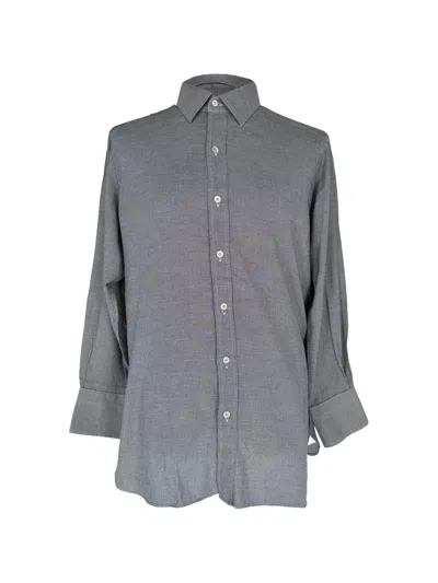 Pre-owned Tom Ford Tweed Button-down Shirt In Grey