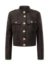 Tom Ford Tweed Cropped Jacket In Black
