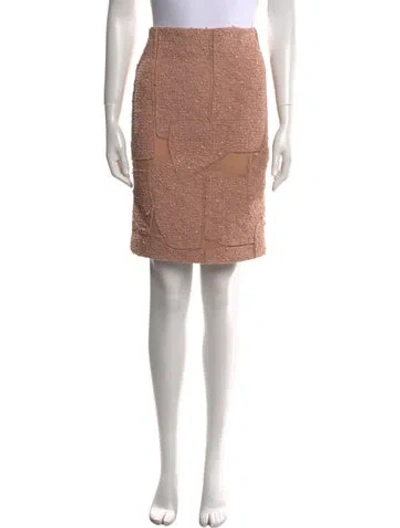 Pre-owned Tom Ford Tweed Knee-length Skirt In Pink