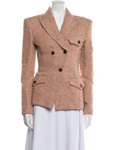 Pre-owned Tom Ford Tweed Pattern Blazer In Pink