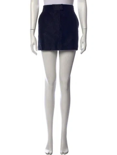 Pre-owned Tom Ford Tweed Pattern Mini Skirt In Black