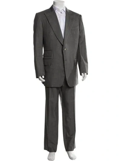 Pre-owned Tom Ford Tweed Pattern Two-piece Suit In Grey