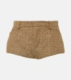 Shop Tom Ford Tweed Shorts In Brown