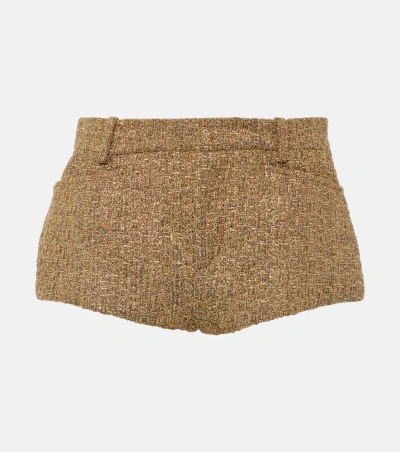 Tom Ford Tweed Shorts In Brown