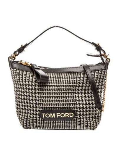 Pre-owned Tom Ford Tweed Top Handle Bag In Multi