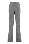 Tom Ford Tweed Flared Trousers In Grey