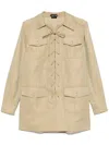 Tom Ford Cotton And Silk Twill Safari Tunic In Nude