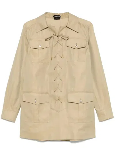TOM FORD TWILL BLOUSE - WOMEN'S - SILK/COTTON