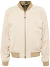 Tom Ford Twill Bomber Jacket In Neutrals