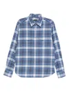 Tom Ford Slim-fit Checked Cotton-poplin Shirt In Blue