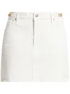 Tom Ford Twill Denim Mini Skirt In White