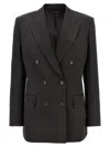 Tom Ford Twill Double-breasted Blazer In 棕色的