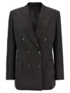 Tom Ford Twill Double-breasted Blazer In Brown