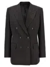 Tom Ford Twill Double-breasted Blazer In Brown