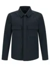 Tom Ford Overshirt With Front Concealed-buttons In Blue