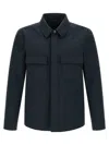 Tom Ford Overshirt With Front Concealed-buttons In Blue
