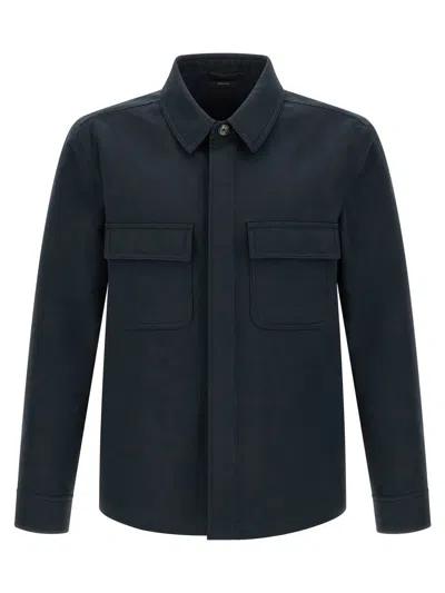 Tom Ford Spread Collar Long-sleeve Overshirt In Blue