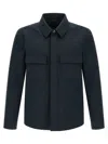 Tom Ford Overshirt With Front Concealed-buttons In Blue