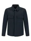 Tom Ford Overshirt With Front Concealed-buttons In Blue