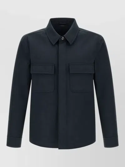 TOM FORD TWILL OVERSHIRT BUTTONED CUFFS FLAP POCKETS