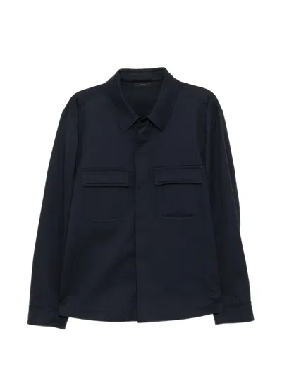 Tom Ford Twill Shirt Jacket In Blue