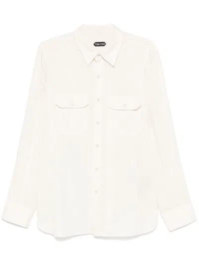 Tom Ford Western Shirt In Neutrals