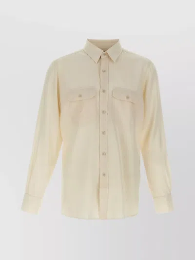 TOM FORD TWILL SHIRT WITH LONG SLEEVES AND CHEST POCKETS