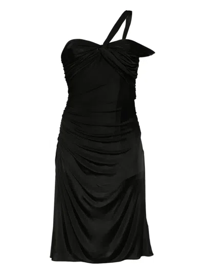 Tom Ford ツイスト ワンショルダー ミディドレス In Black