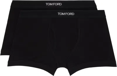 Tom Ford Two-pack Black Cotton Boxer Briefs