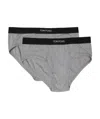 Tom Ford Two-pack Stretch-cotton And Modal-blend Briefs In Gray