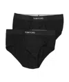 Tom Ford Two-pack Stretch Cotton And Modal-blend Briefs In Black