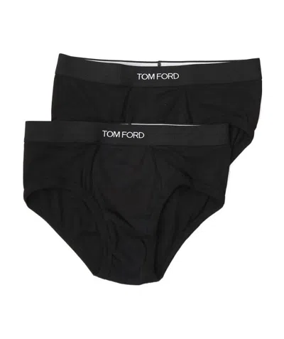 TOM FORD TOM FORD PACK OF TWO LOGO WAISTBAND BRIEFS