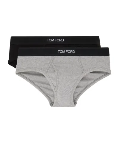 Tom Ford Two-piece Briefs Pants In Gray