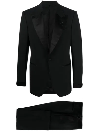 Tom Ford Two-piece Single-breasted Dinner Suit In 黑色