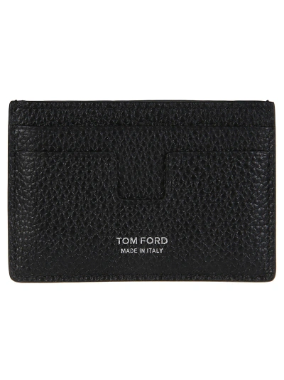 Tom Ford Two-tone Credit Card Holder In Black/lime