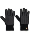 Tom Ford Two-tone Knitted Gloves In Black