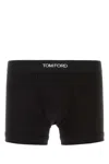 Tom Ford Cotton Blend Boxer Briefs In Blackwhite