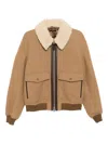Tom Ford Two-way Zip Wool Jacket In Brown