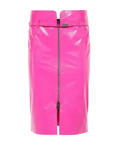 Tom Ford Two-way Zipper Skirt In Pink