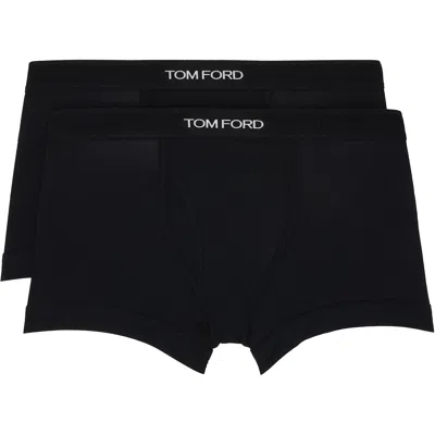 Tom Ford Two-pack Black Cotton Modal Boxer Briefs
